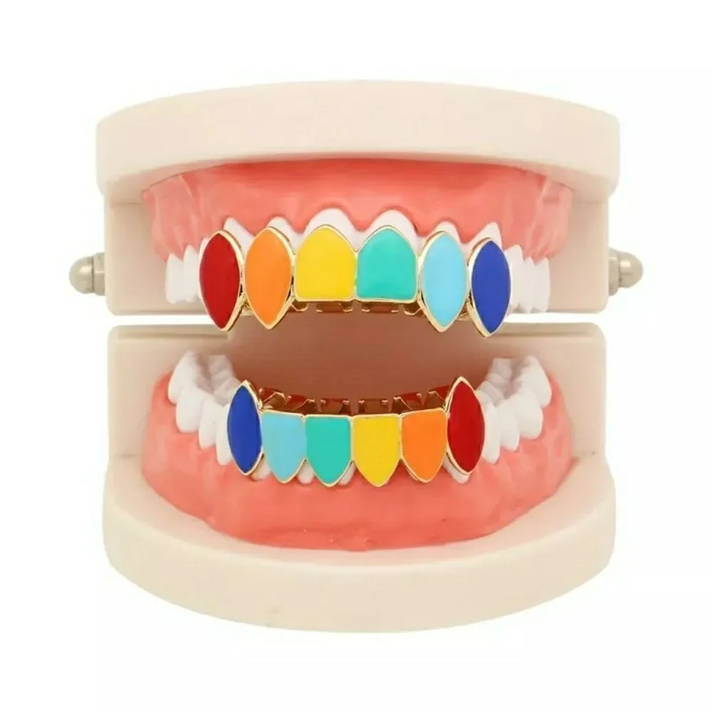 Tekashi69 Multicolor Resin Hip Hop Grillz set